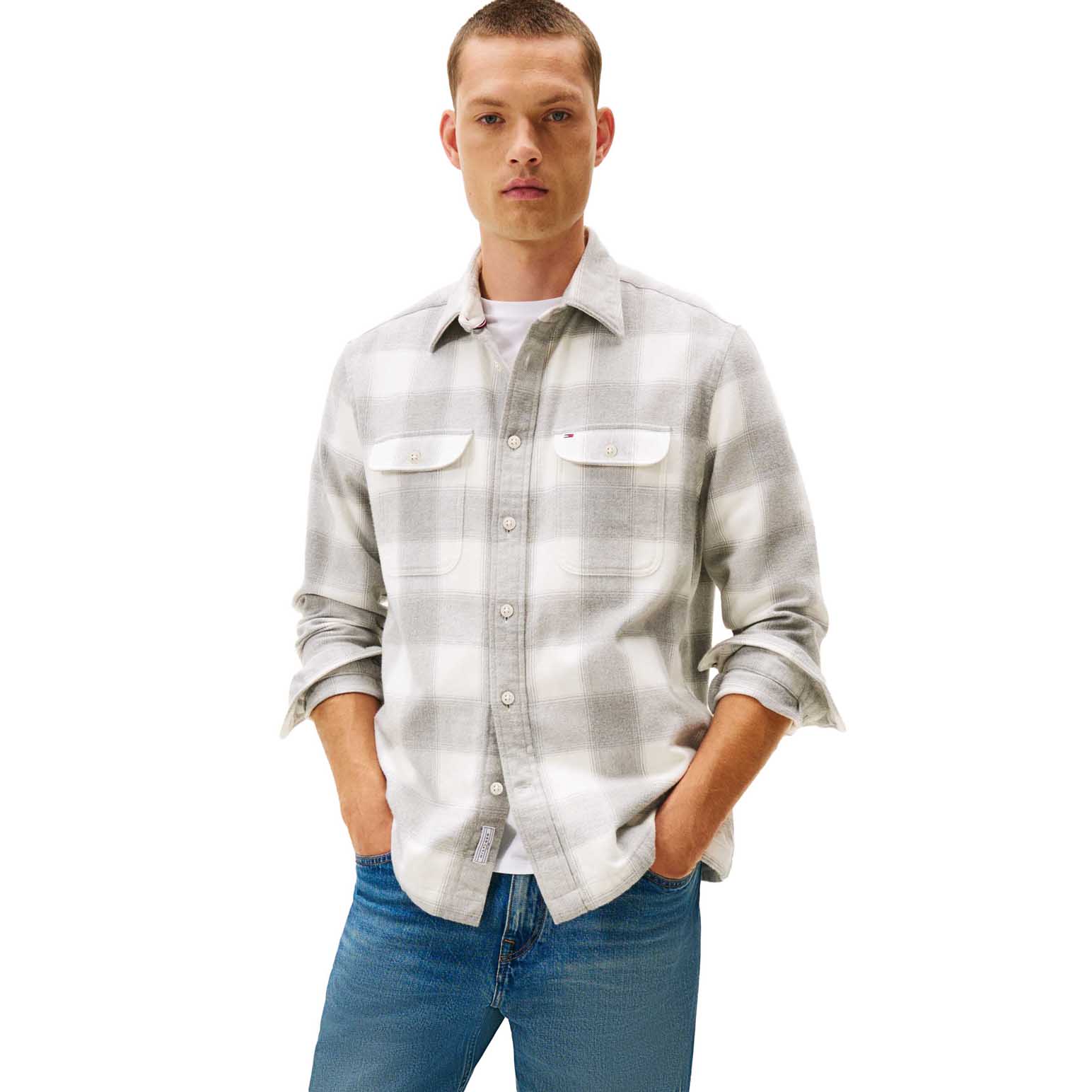 Tommy Hilfiger Relaxed Fit Check Flannel Overshirt